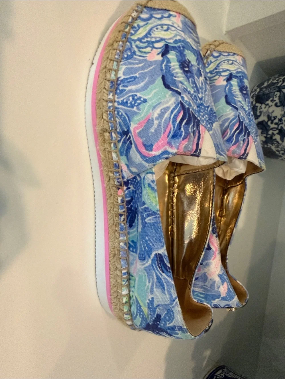 Lilly Pulitzer Marlo Espadrilles – Saltwater Blue Shade Seekers